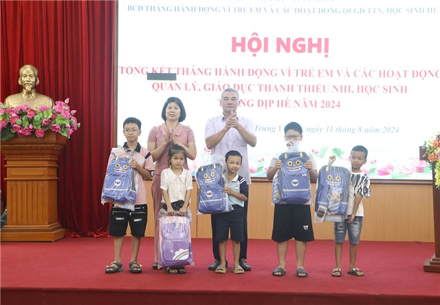 Ban Chỉ đạo hè phường Trưng Vương tổng kết Tháng hành động vì trẻ em và các hoạt động quản lý, giáo dục học sinh hè năm 2024