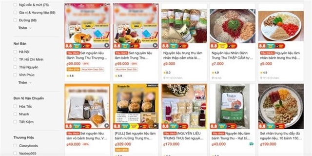 Trôi nổi nguyên liệu làm bánh trung thu handmade