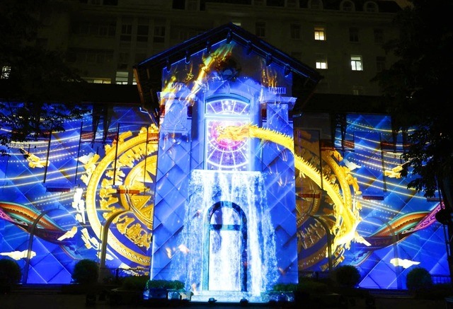 Ấn tượng màn trình chiếu 3D mapping kỷ niệm 79 năm ngày truyền thống ngành Thông tin và Truyền thông