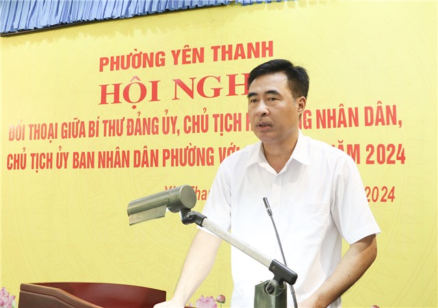 Phường Yên Thanh đối thoại giữa người đứng đầu cấp uỷ, chính quyền với Nhân dân năm 2024