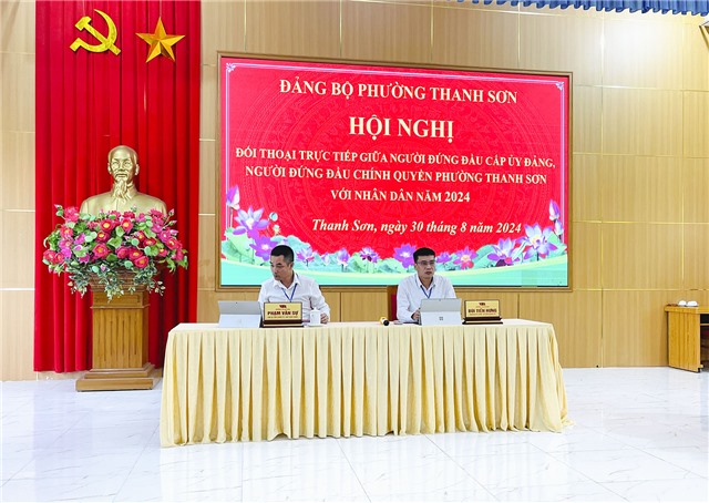 Đảng bộ Phường Thanh Sơn tổ chức Hội nghị đối thoại trực tiếp giữa người đứng đầu cấp uỷ, chính quyền với Nhân dân năm 2024