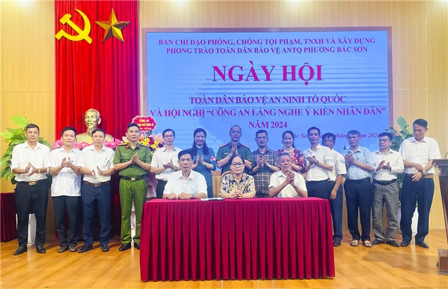 Phường Bắc Sơn tổ chức Ngày hội Toàn dân bảo vệ ANTQ và Hội nghị Công an lắng nghe ý kiến Nhân dân năm 2024