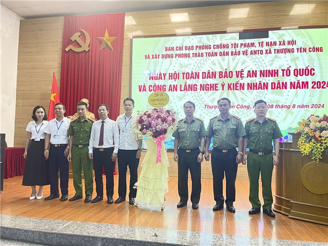 Xã Thượng Yên Công tổ chức Ngày hội Toàn dân bảo vệ an ninh Tổ quốc và diễn đàn Công an lắng nghe ý kiến nhân dân năm 2024