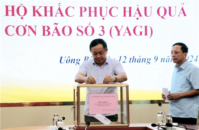 Thành phố Uông Bí phát động quyên góp ủng hộ khắc phục thiệt hại do cơn bão số 3 (YAGI)