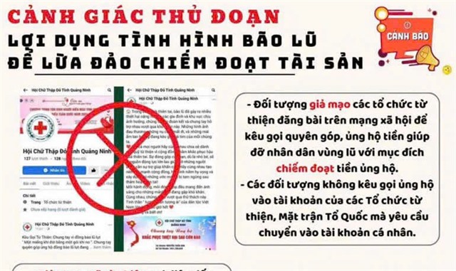 Phương thức, thủ đoạn lợi dụng danh nghĩa hoạt động từ thiện sau cơn bão số 3 để lừa đảo chiếm đoạt tài sản