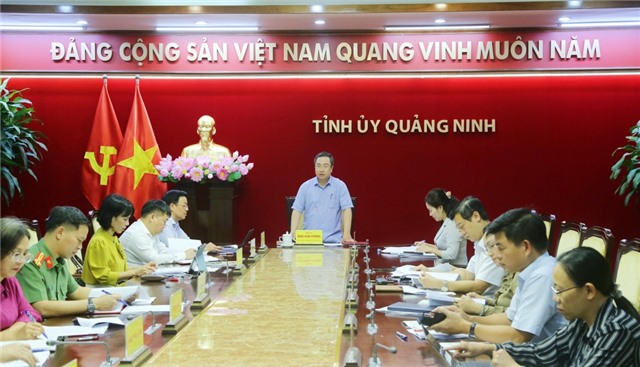 Tiểu ban Tuyên truyền - Khánh tiết Đại hội đại biểu Đảng bộ tỉnh lần thứ XVI họp phiên thứ nhất