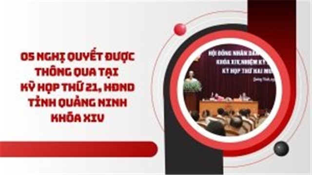 05 Nghị quyết được thông qua tại Kỳ họp thứ 21, HĐND tỉnh Quảng Ninh khóa XIV