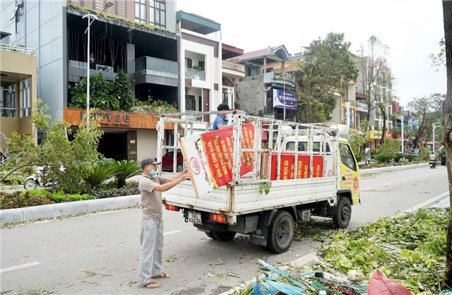 Trung tâm Truyền thông và Văn hoá thành phố chủ động khắc phục hậu quả cơn bão số 3