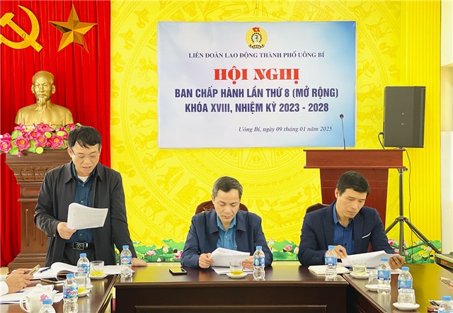 Hội nghị lần thứ 8 BCH LĐLĐ Thành phố khóa XVIII nhiệm kỳ 2023 - 2028 (hội nghị mở rộng)