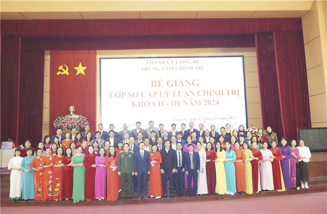 Bế giảng lớp Sơ cấp lý luận chính trị khoá II, III năm 2024