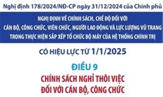 Cán bộ, công chức khi nghỉ thôi việc sẽ được hưởng những chính sách gì?