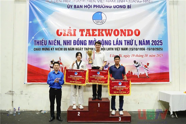Phường Uông Bí tổ chức thành công Giải Taekwondo thiếu niên, nhi đồng mở rộng lần thứ I năm 2025