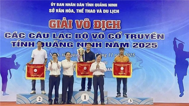 Phường Uông Bí Nhất toàn đoàn Giải vô địch các Câu lạc bộ Võ cổ truyền tỉnh Quảng Ninh năm 2025 