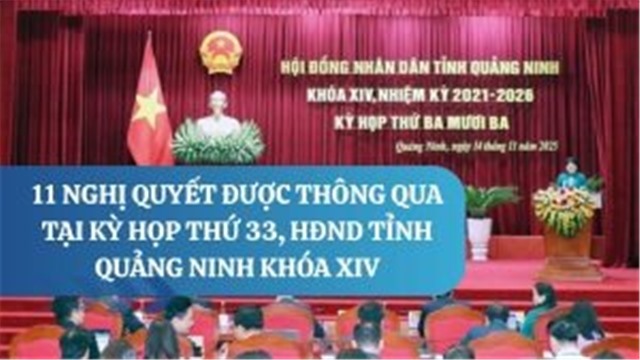 11 Nghị quyết được thông qua tại kỳ họp thứ 33, HĐND tỉnh Quảng Ninh khóa XIV