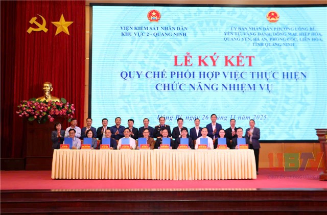 Viện Kiểm sát Nhân dân khu vực 2, tỉnh Quảng Ninh: Ký quy chế phối hợp với các địa phương