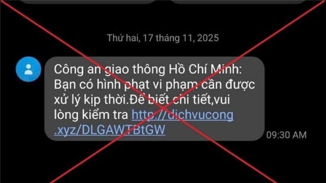 Cảnh giác với tin nhắn lừa đảo thông báo “phạt nguội” vi phạm giao thông