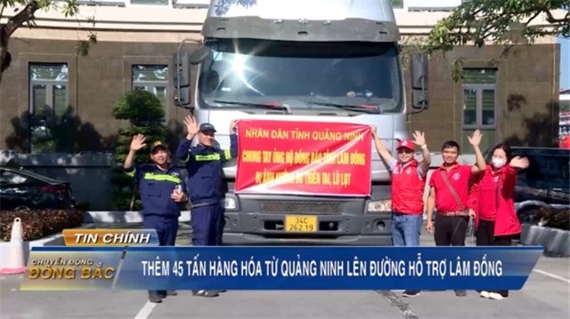Thêm 45 tấn hàng hóa từ Quảng Ninh lên đường hỗ trợ Lâm Đồng