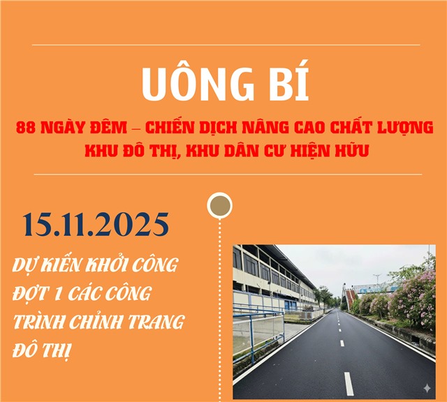 UÔNG BÍ: 88 NGÀY ĐÊM - CHIẾN DỊCH NÂNG CAO CHẤT LƯỢNG KHU ĐÔ THỊ, KHU DÂN CƯ HIỆN HỮU