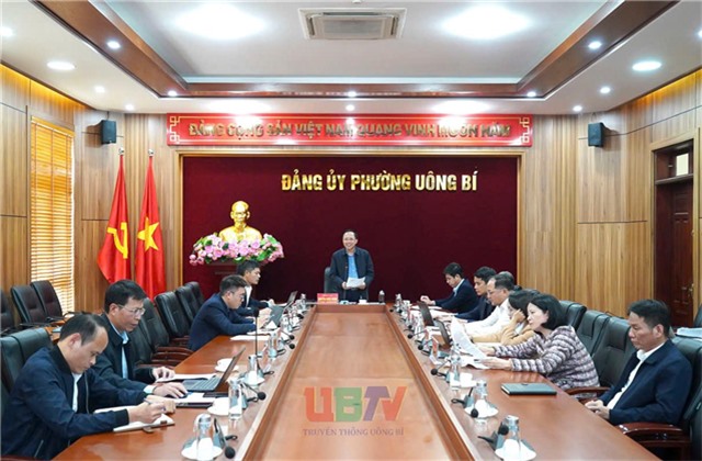 Giao ban Thường trực Đảng ủy phường Uông Bí tuần thứ 53