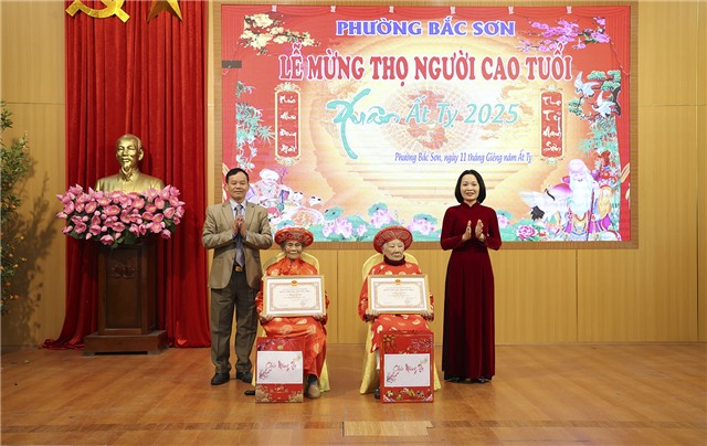 Phường Bắc Sơn mừng thọ người cao tuổi Xuân Ất Tỵ 2025