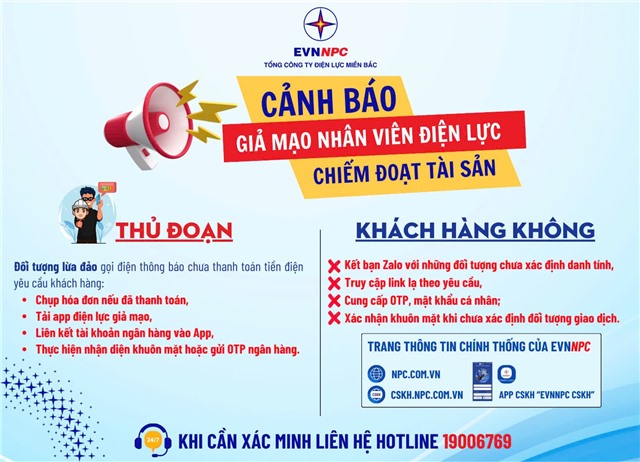 Cảnh báo mạo danh nhân viên điện lực liên hệ khách hàng để lừa đảo