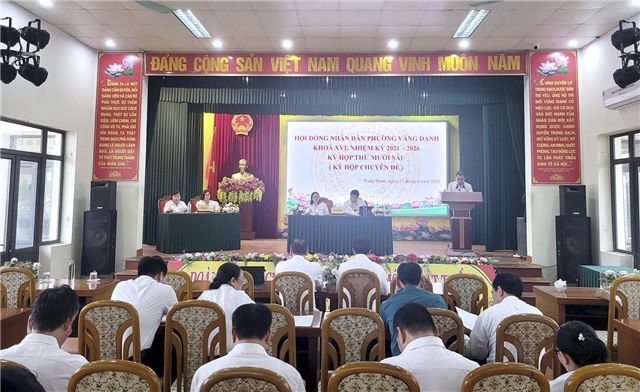 Kỳ họp thứ 16 HĐND phường Vàng Danh (kỳ họp chuyên đề)