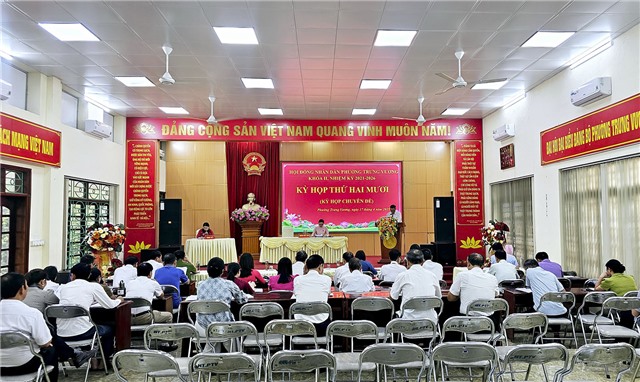 Kỳ họp thứ 20 HĐND phường Trưng Vương (kỳ họp chuyên đề)