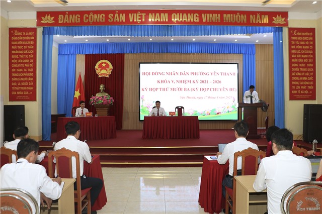 Kỳ họp thứ 13, HĐND phường Yên Thanh khoá V, nhiệm kỳ 2021-2026