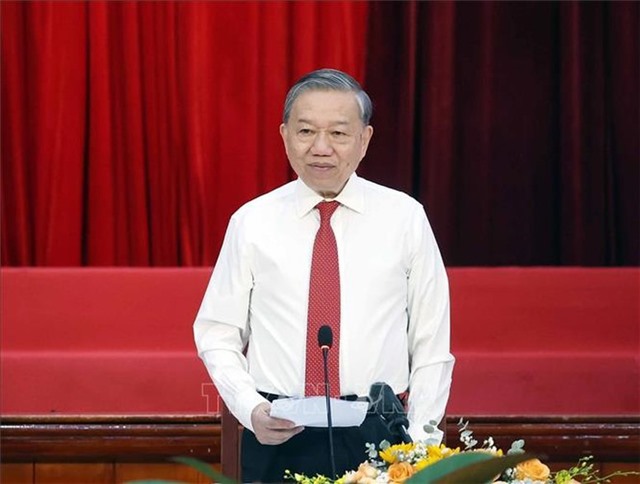 Phát biểu của Tổng Bí thư Tô Lâm tại buổi gặp mặt cán bộ lão thành cách mạng, người có công, gia đình chính sách tiêu biểu