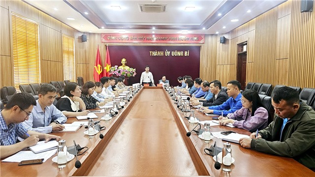 Ban Tuyên giáo và Dân vận Tỉnh ủy làm việc với thành phố Uông Bí để nắm tình hình, tư tưởng nhân dân trong triển khai sắp xếp đơn vị hành chính 