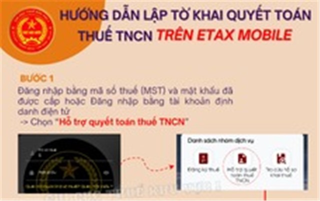 Hướng dẫn lập tờ khai quyết toán thuế thu nhập cá nhân trên eTax Mobile