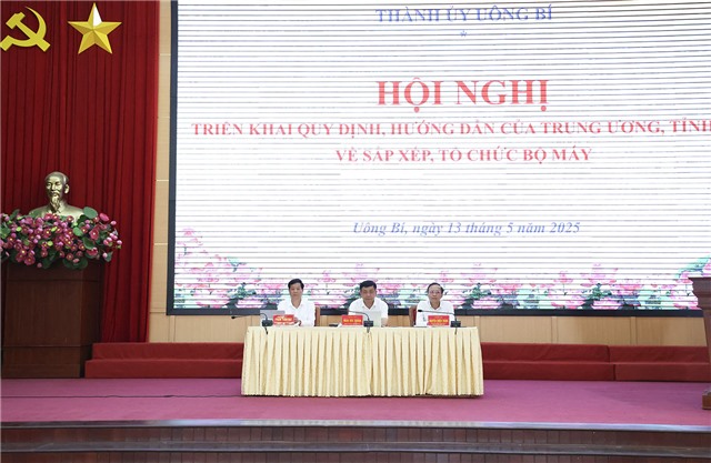 Thành ủy Uông Bí triển khai quy định, hướng dẫn của Trung ương, Tỉnh ủy về sắp xếp tổ chức bộ máy