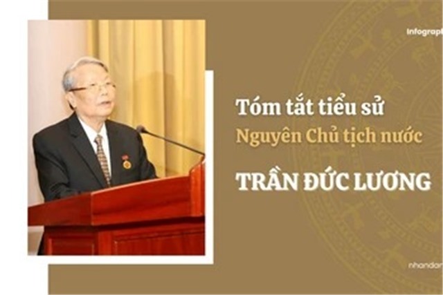 [Infographic] Tóm tắt tiểu sử nguyên Chủ tịch nước Trần Đức Lương