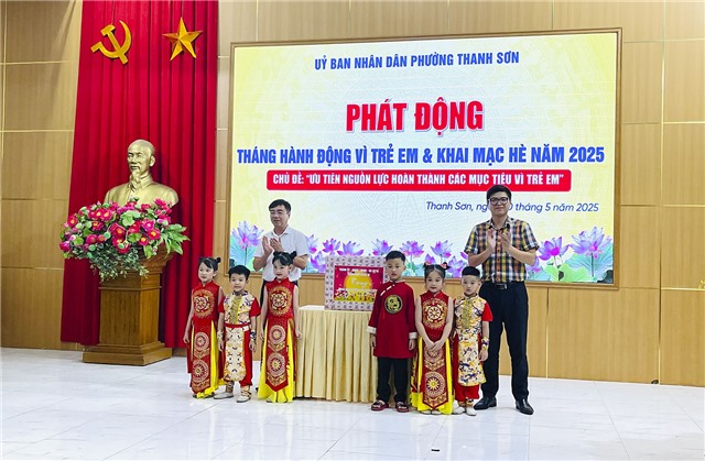 Phường Thanh Sơn phát động Tháng hành động Vì trẻ em và khai mạc hoạt động hè năm 2025