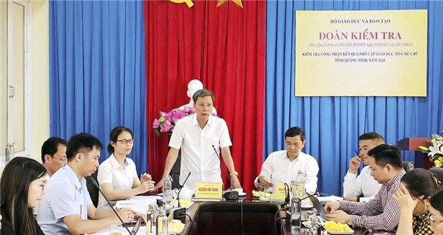 Kiểm tra công nhận phổ cập giáo dục, xóa mù chữ trên địa bàn thành phố Uông Bí