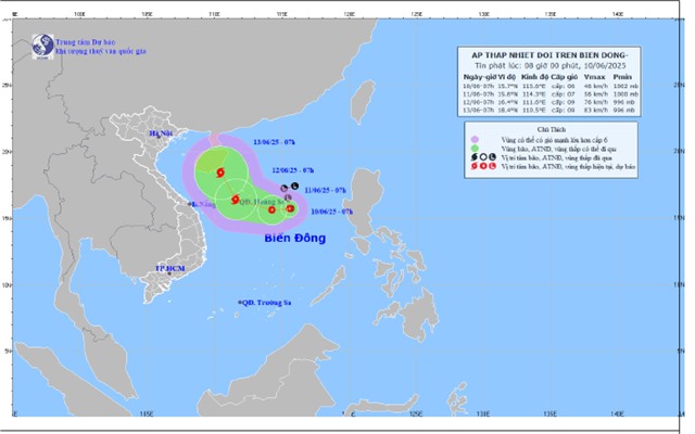 Tin áp thấp nhiệt đới trên biển đông