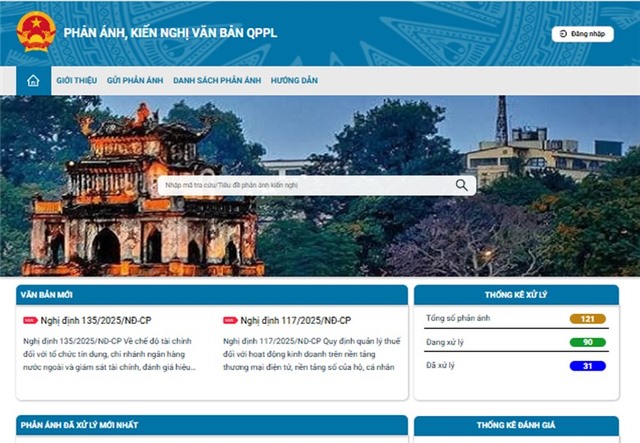 Trước 20/6, hoàn thành tích hợp Hệ thống tiếp nhận, xử lý phản ánh, kiến nghị về VBQPPL với Cổng TTĐT bộ, ngành, địa phương