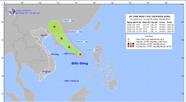 Tin áp thấp nhiệt đới trên biển Đông