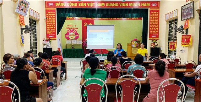 Phường Vàng Danh tổ chức tuyên truyền chính sách BHXH tự nguyện, BHYT hộ gia đình