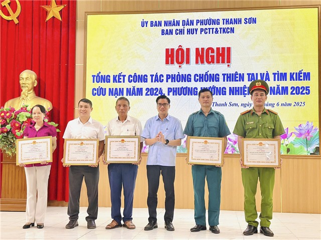Phường Thanh Sơn tổng kết công tác phòng chống thiên tai và tìm kiếm cứu nạn năm 2024