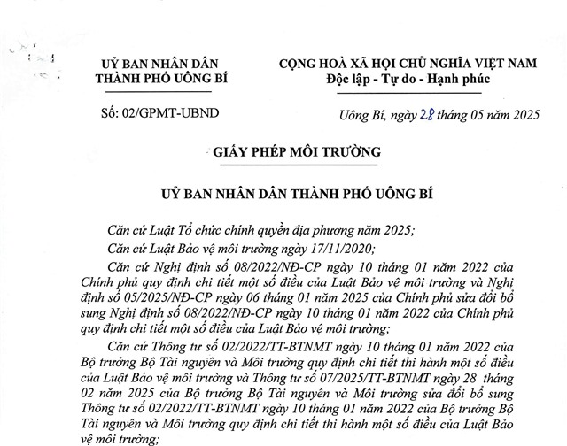 Giấy phép môi trường