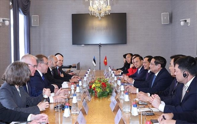 Thủ tướng Phạm Minh Chính hội kiến Chủ tịch Quốc hội Estonia