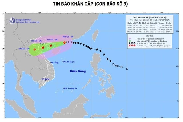 Tin mới nhất về bão số 3: Giật cấp 14, cách Quảng Ninh – Hải Phòng 480km