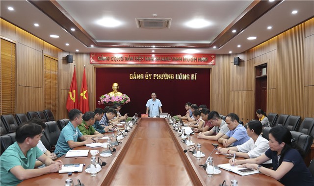 Đảng uỷ phường Uông Bí rà soát nhiệm vụ phòng, chống bão số 3 WIPHA