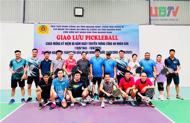 Giao lưu Pickleball tại Trại tạm giam Công an tỉnh Quảng Ninh - Phân trại Uông Bí nhân dịp kỷ niệm Ngày truyền thống Công an nhân dân