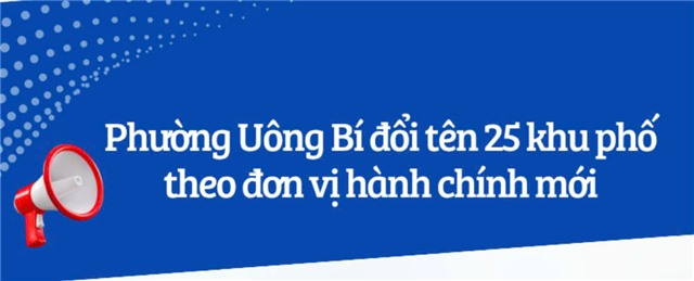 Phường Uông Bí đổi tên 25 khu phố theo đơn vị hành chính mới