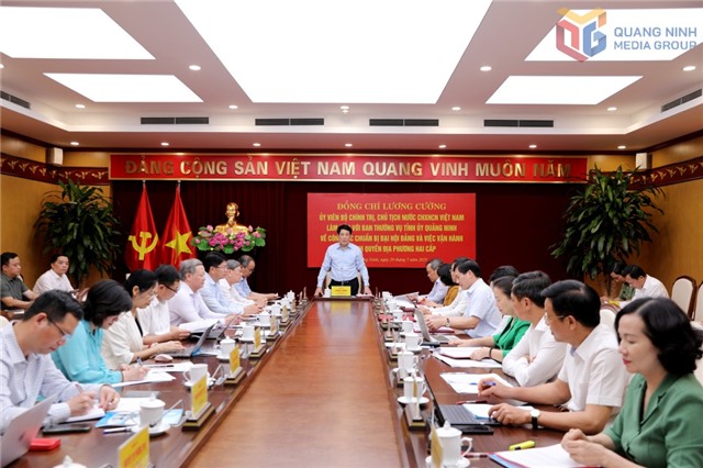 Chủ tịch nước Lương Cường làm việc với Ban Thường vụ Tỉnh ủy về vận hành chính quyền địa phương 2 cấp