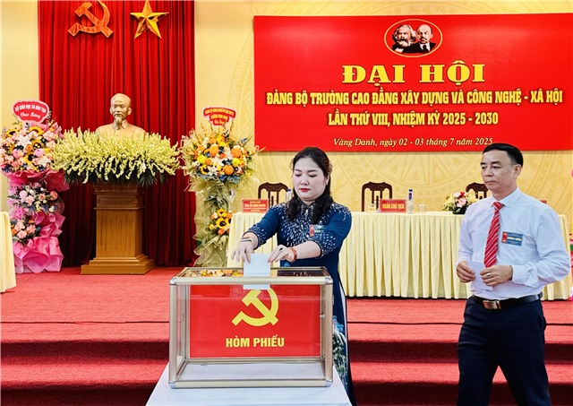 Đại hội Đảng bộ Trường Cao đẳng Xây dựng và Công nghệ - Xã hội lần thứ VIII, nhiệm kỳ 2025 - 2030