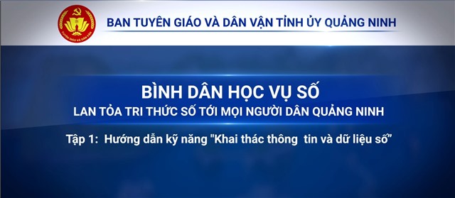 Hướng dẫn kỹ năng "khai thác thông tin và dữ liệu số"