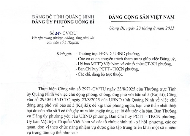 Tập trung phòng, chống, ứng phó cơn bão số 5 (Kajiki)